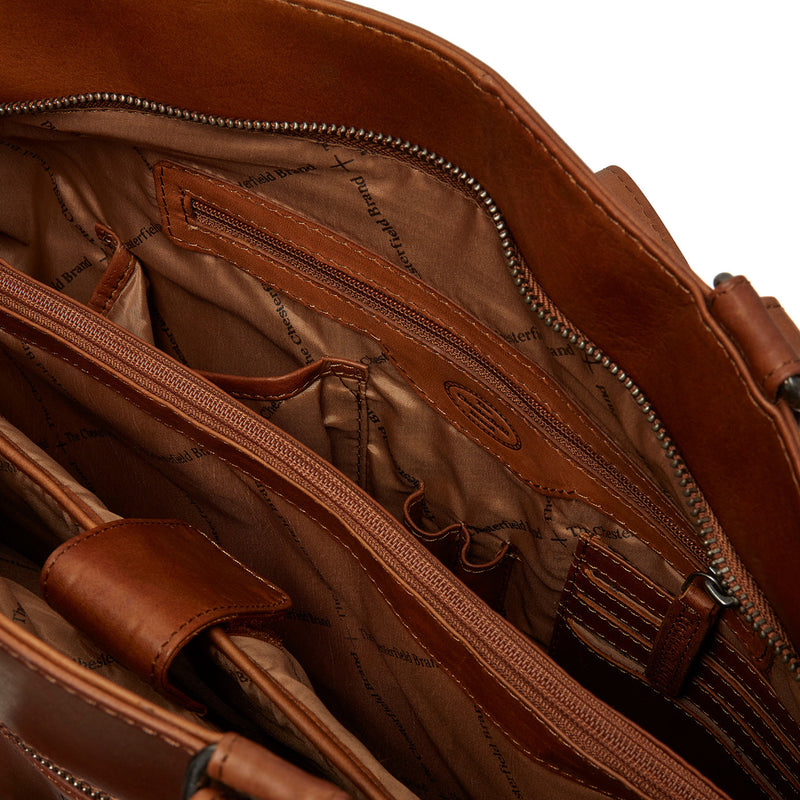 The Chesterfield Brand Berlin Cognac Leather Shopper C38.016031-zoom-
