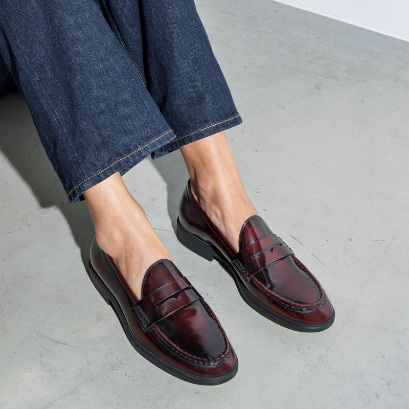 Isabel Bernard Vendôme Blandine Bordeaux Loafers van Kalfsleer IB51015-652-39-zoom-