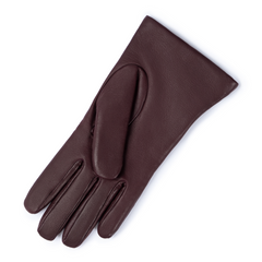 Isabel Bernard Honoré Eleanor Bordeaux Red goatskin leather gloves IB67000-352-7.5