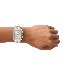 Emporio Armani Rectangular Silver Dial Watch AR11752