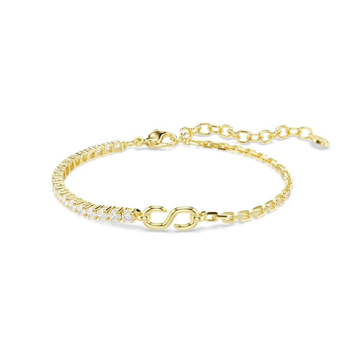 Swarovski Matrix Tennis Gold-Tone Chain Bracelet 5753925