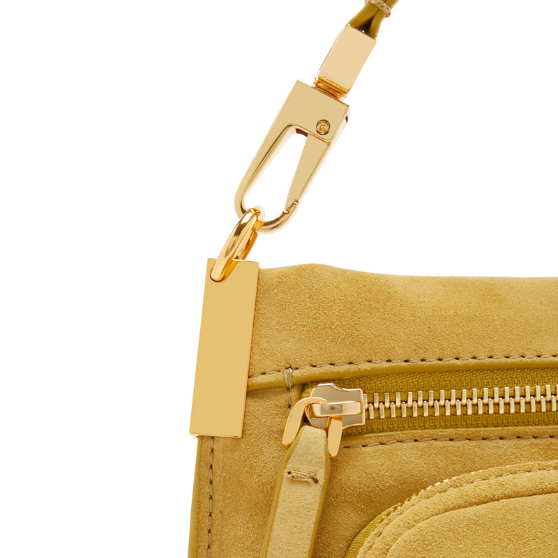 Coccinelle Hyle Yellow Suede Handbag E1PH7180201G09-zoom-