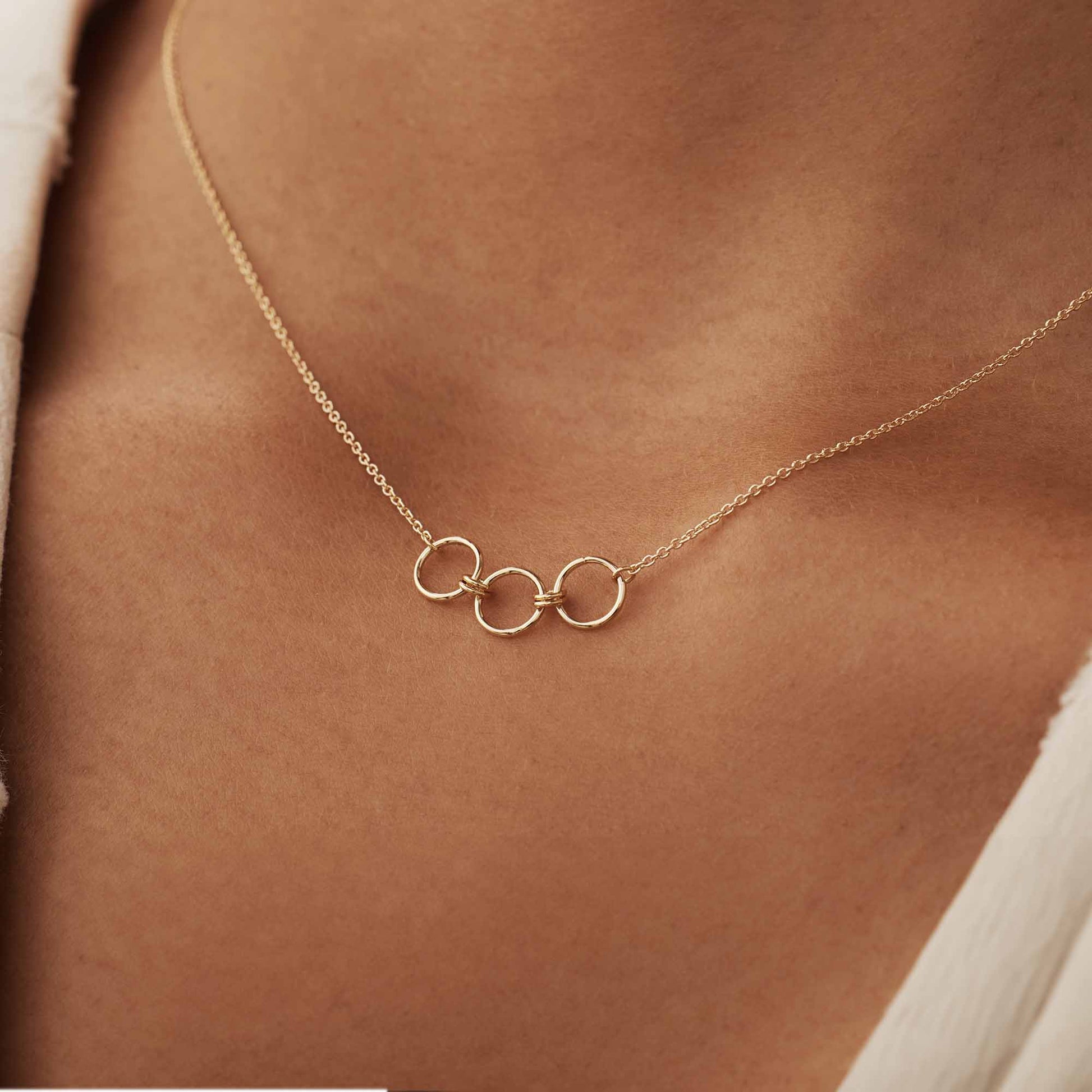 Isabel Bernard 14 Carat Golden Belleville Anna Necklace IB340047 (Length 40.00-45.00 cm)