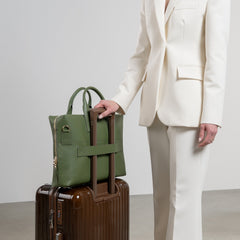 Isabel Bernard Honoré Anique Green Calfskin Handbag IB25061