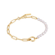Ania Haie Pearl Power 925 Sterling Silver Gold-coloured Bracelet AH-B043-02G