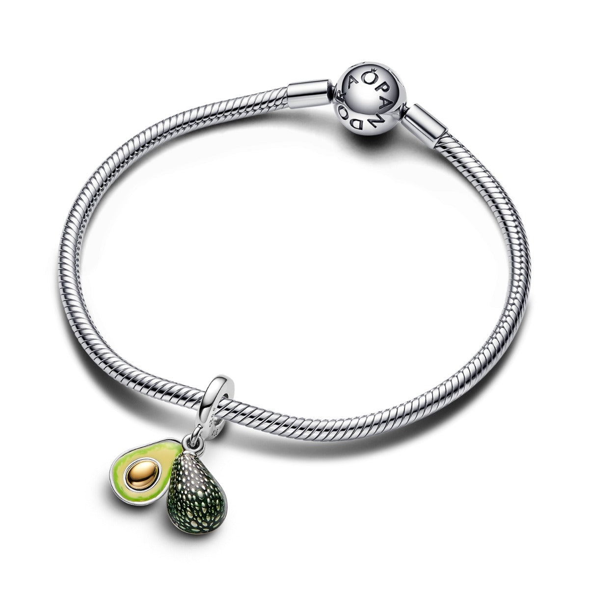 Pandora Moments 925 Sterling Silver Avocado Charm with Gold Plating 763405C01