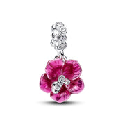 Pandora Moments Enamel Cubic Zirconia Hibiscus Hangende Bedel 794698C01