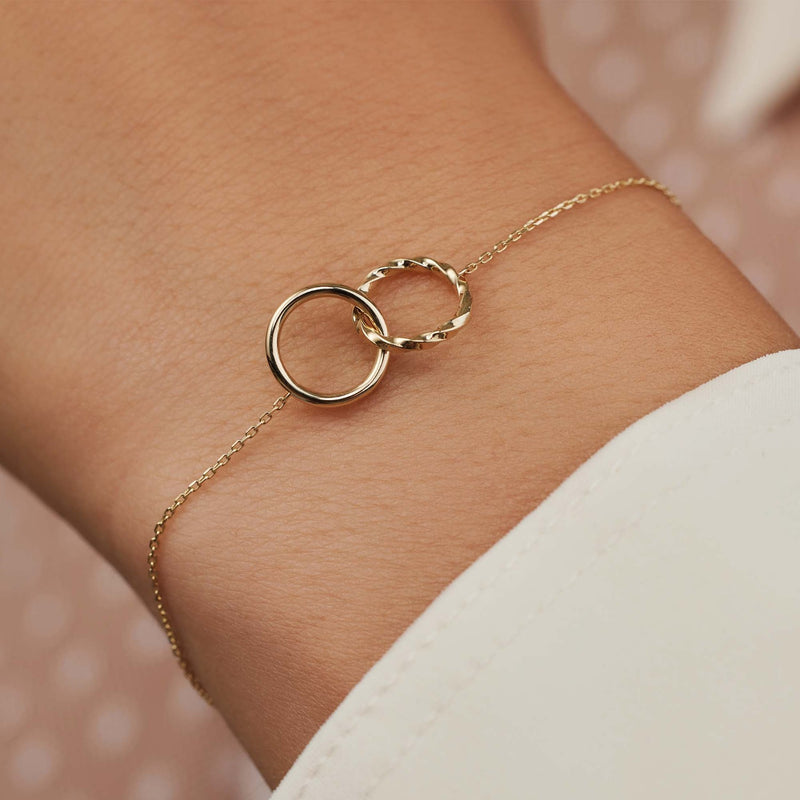Isabel Bernard Rivoli Lisan 14 karaat gouden armband IB320088-zoom-