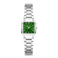 Parte di Me Orologio square ladies watch silver coloured and green PDM09029