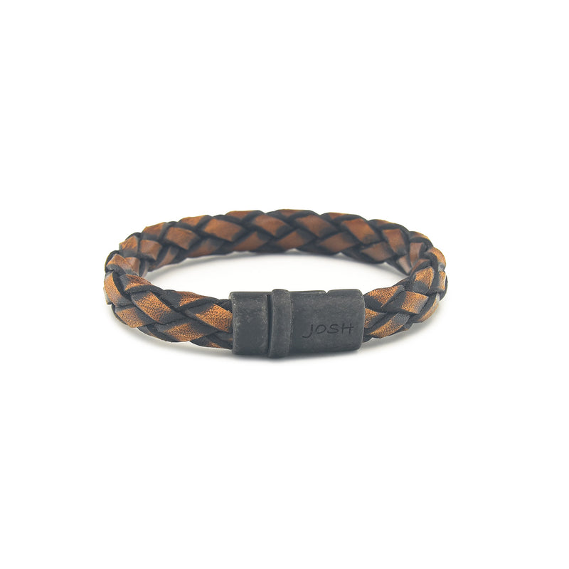 Josh Leather Bracelet 09328VB/BRWN/MED-zoom-