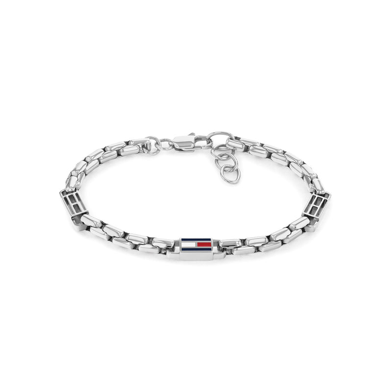 Tommy Hilfiger Roestvrij Staal Zilverkleurige Heren Schakelarmband TJ2790674-zoom-