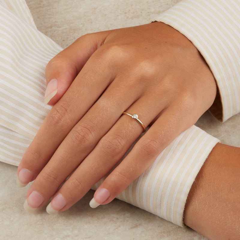 Blush 14 Karaat Gouden Ring1198YZI/46 (Maat: 46)-zoom-