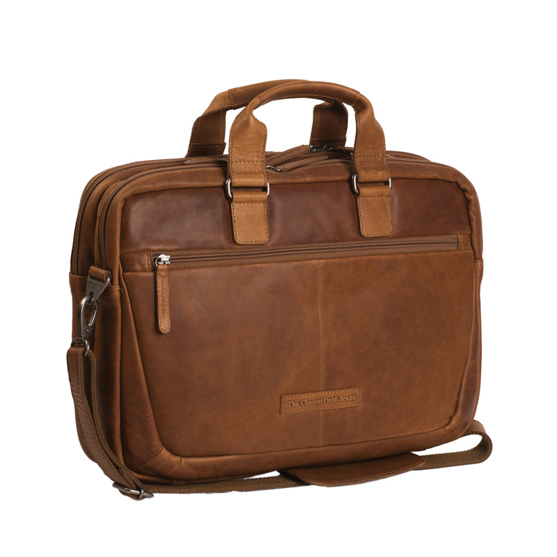 The Chesterfield Brand Seth Cognac Leather Briefcase C40.101031-zoom-