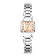 Parte di Me Orologio vierkant dameshorloge zilverkleurig en taupe PDM09028