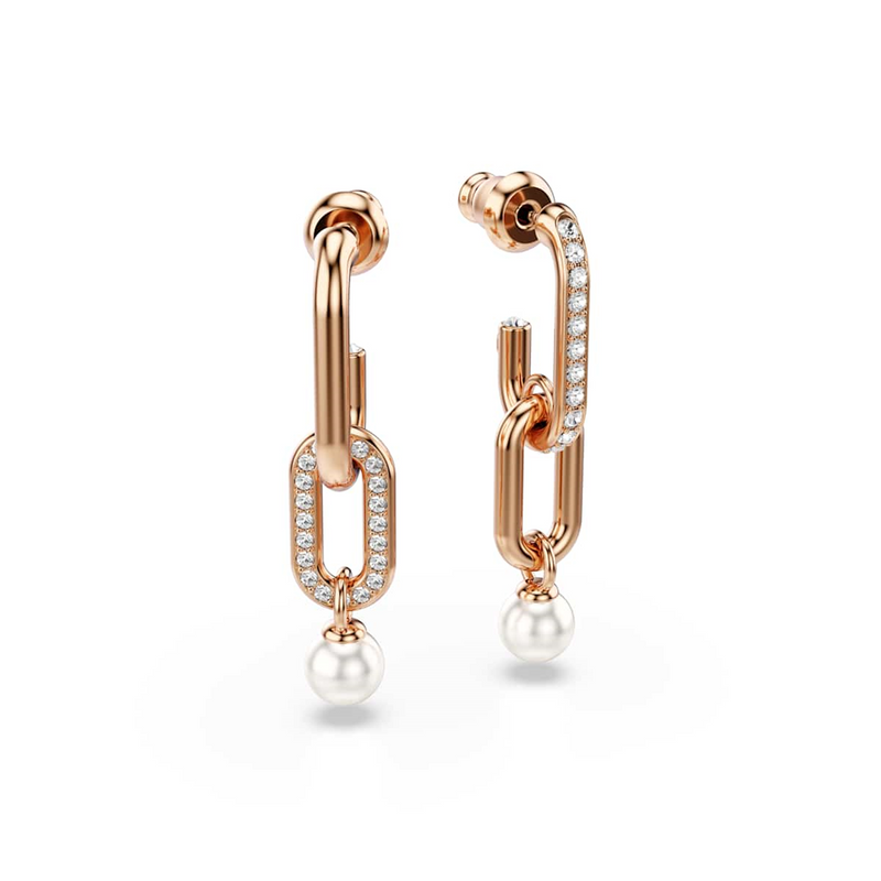Swarovski Constella Rose Gold Coloured Earrings 5728585-zoom-