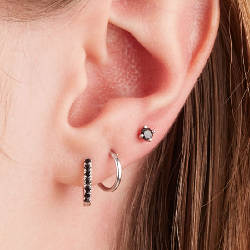 Karma 925 Sterling Silver Black Velvet Earparty-70-zoom-