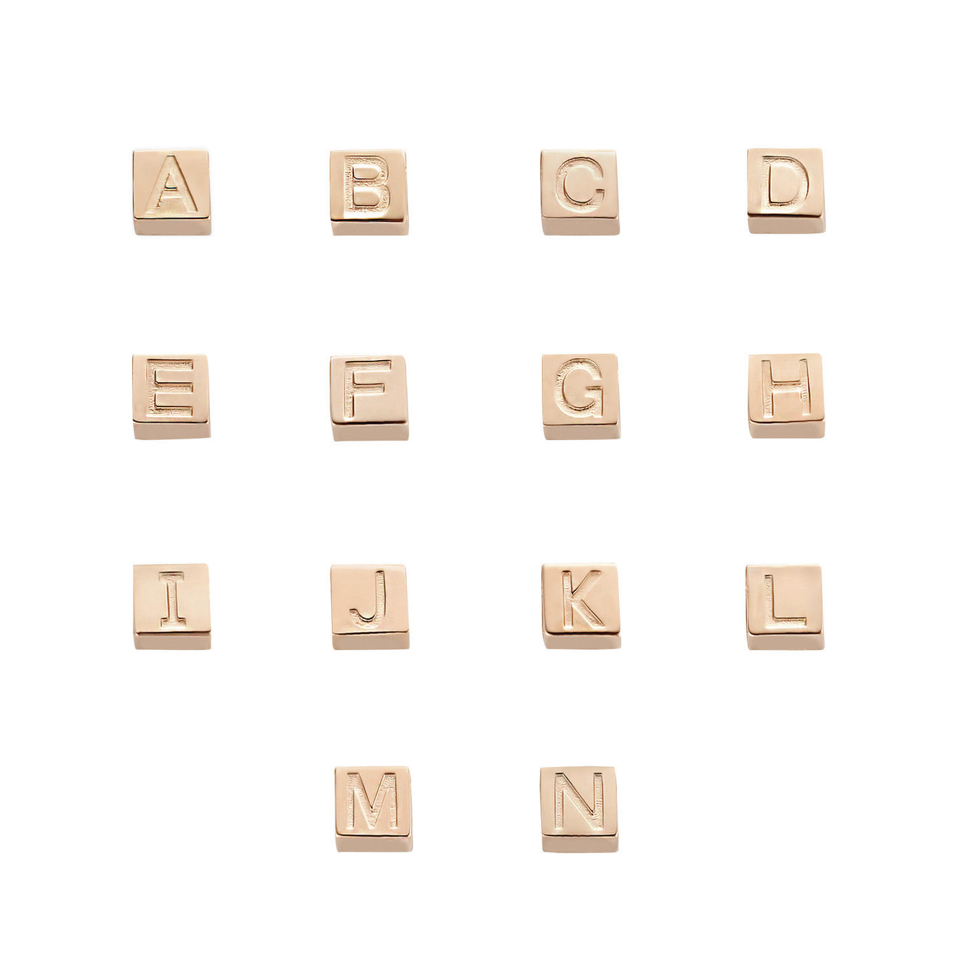 Isabel Bernard La Concorde Felie 14 Carat Rosegold cube Initial Charm IB350047-Z