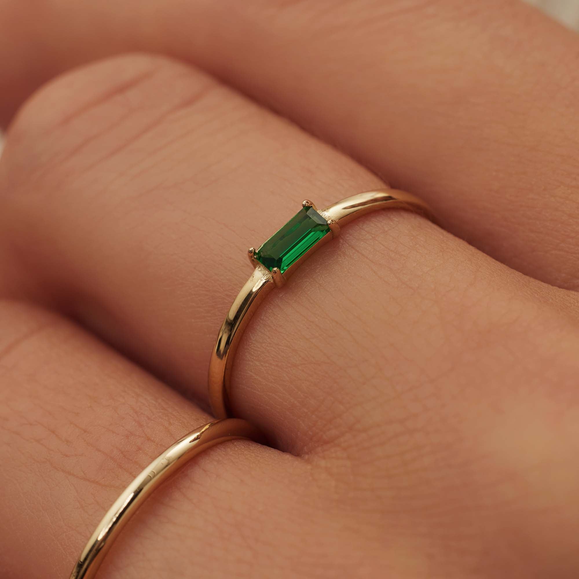 Isabel Bernard Baguette Vere 14 karaat gouden ring IB330021-50