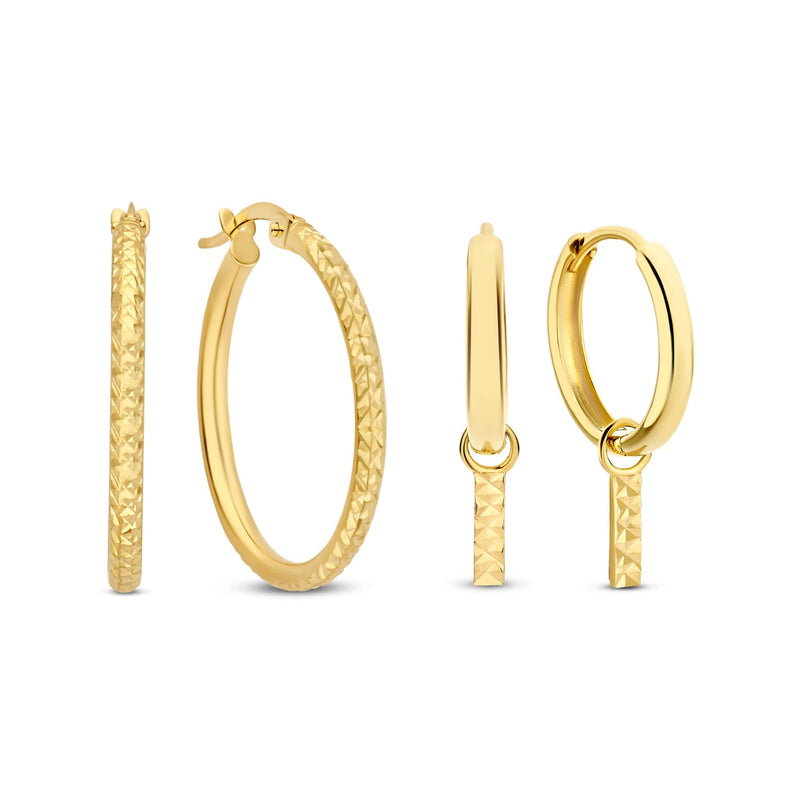 Isabel Bernard Cadeau d´Isabel 14 Karaat Gouden Oorbellen Set IB90133-zoom-