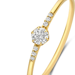 Isabel Bernard De la Paix Belinda 14 karat gold ring with diamond 0.10 carat IBD330040-48