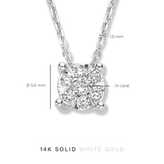 Isabel Bernard De la Paix Hanaé 14 Carat Whitegold Necklace | diamond 0.14 ct | IBD350010