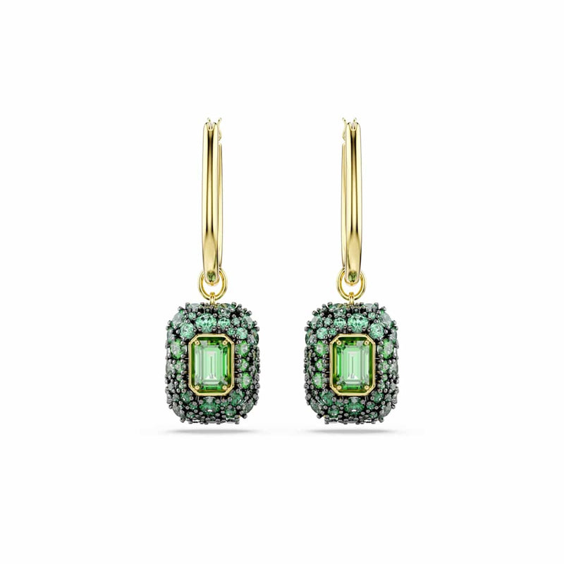 Swarovski Sublima Glam Gouden Oorbellen met Groene Kristal 5752890-zoom-
