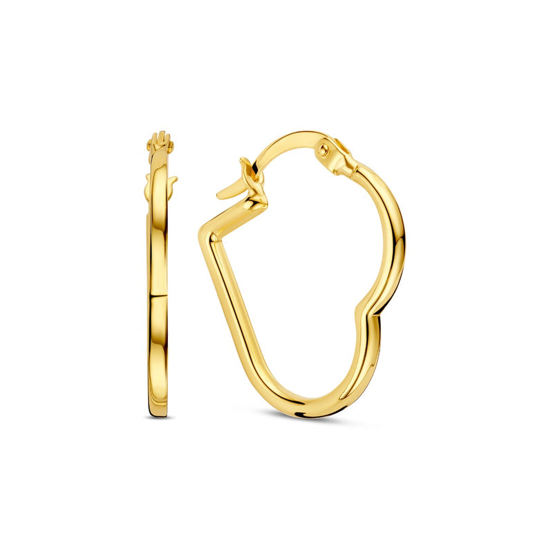 Beloro Jewels Della Spiga Luna 9 Karaat Hartjes Oorbellen BO360081-zoom-