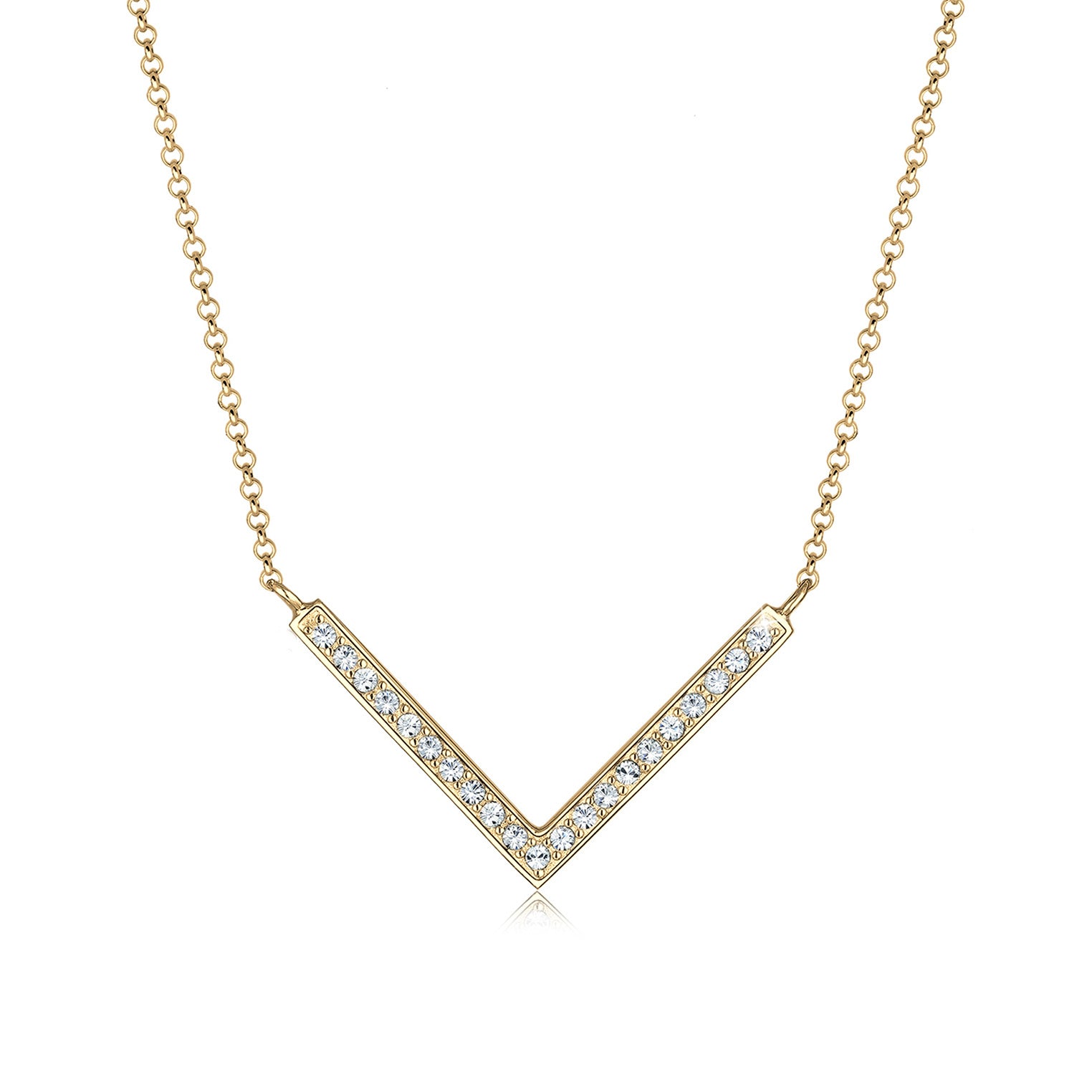 Elli 925 Sterling Silver Link Chain Necklace 2004-BF-0008014-001