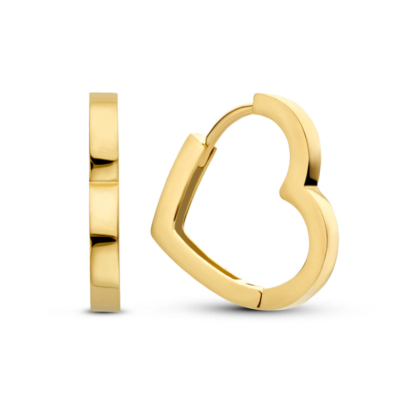Isabel Bernard Belleville Amore 14 Karaat Gouden Hartjes Oorbellen IB360251-zoom-