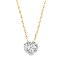 Isabel Bernard De la Paix Amore 14 karat gold necklace with diamond 0.14 carat IBD350024