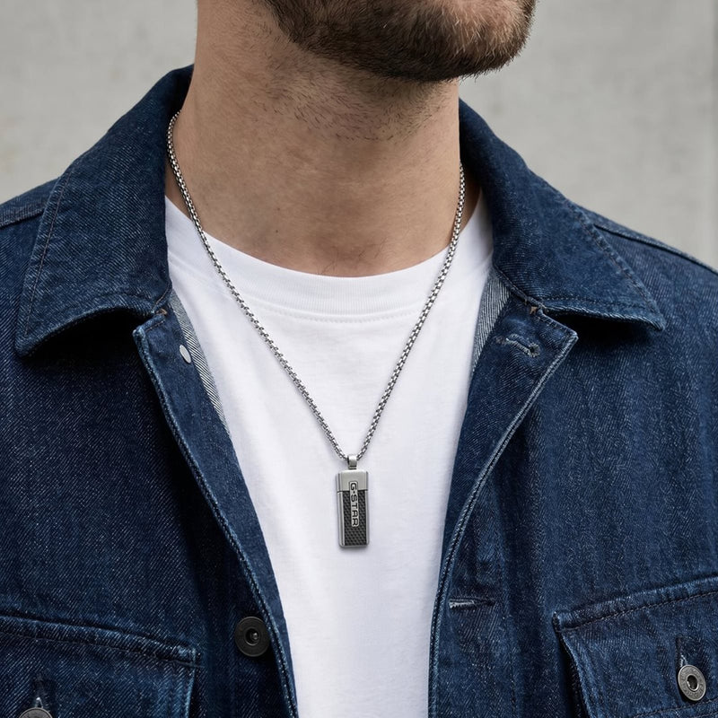 G-STAR Mtrx Zilveren Box Chain Ketting GSJ.105.01-zoom-