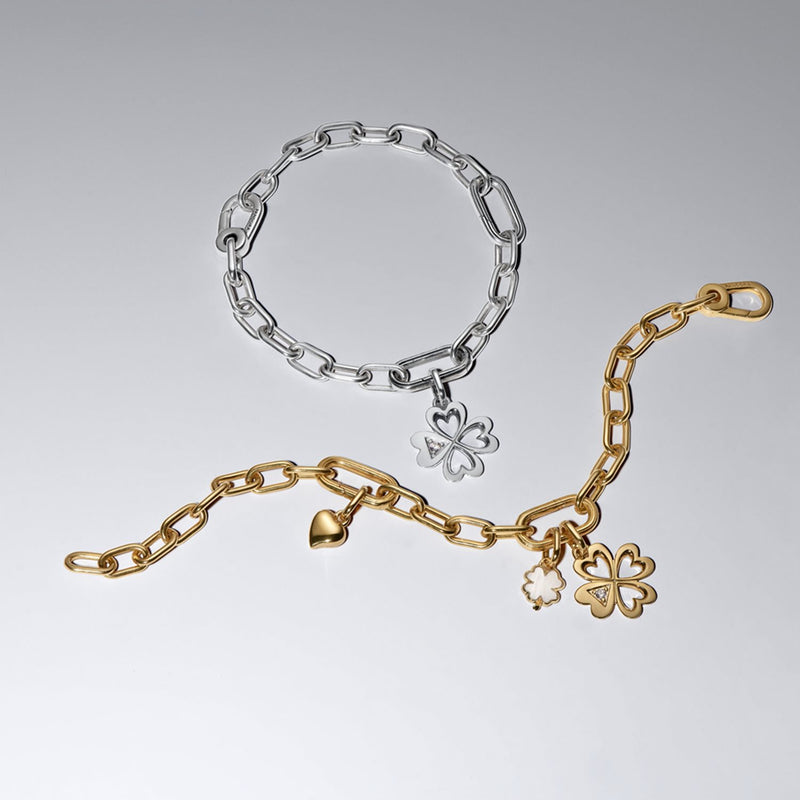 Pandora ME Hart Vierbladige Klaver Medaillon Bedel 793034C01-zoom-