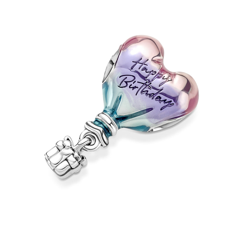 Pandora Moments 925 Sterling Zilveren Happy Birthday Hot Air Balloon Bedel 791501C01-zoom-