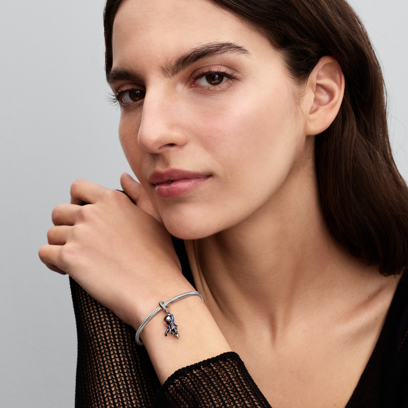 Pandora Collabs 925 Sterling Zilveren Marvel Spider Man Miles Morales Bedel 793842C01-zoom-