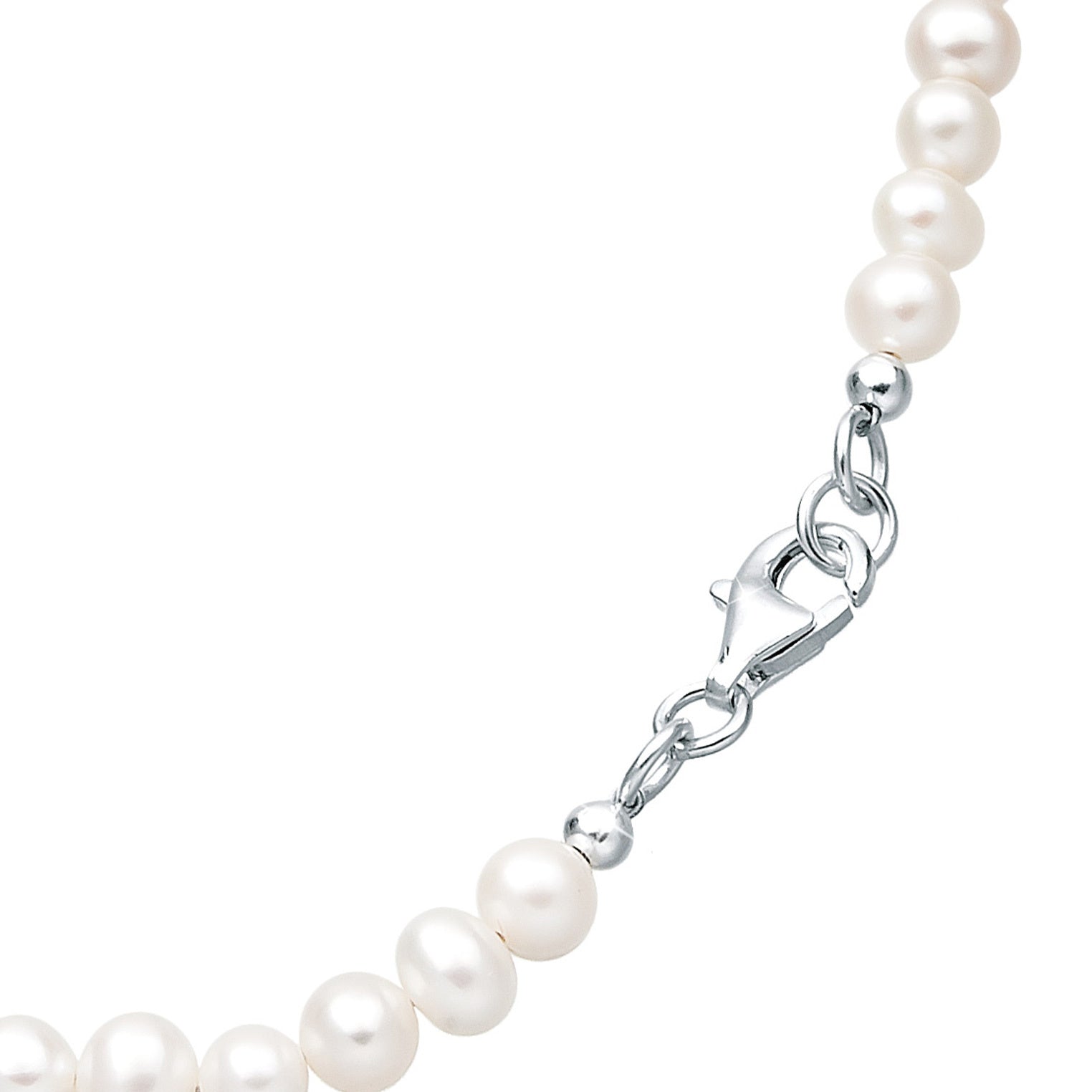 Elli 925 Sterling Silver Pearl Necklace with Zirconia 2004-BF-0008239-001