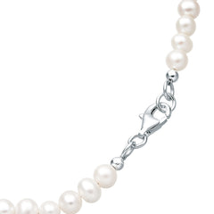 Elli 925 Sterling Silver Pearl Necklace with Zirconia 2004-BF-0008239-001