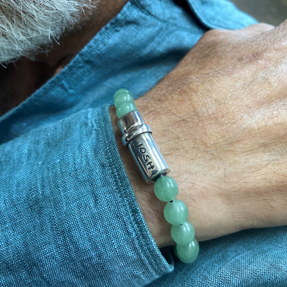 Josh Green Natural Stone Bracelet 09285SL/AVGR/LME