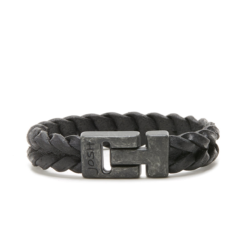 Josh Vintage Black Bracelet 24941-BRA-VB/BLACK/L-zoom-