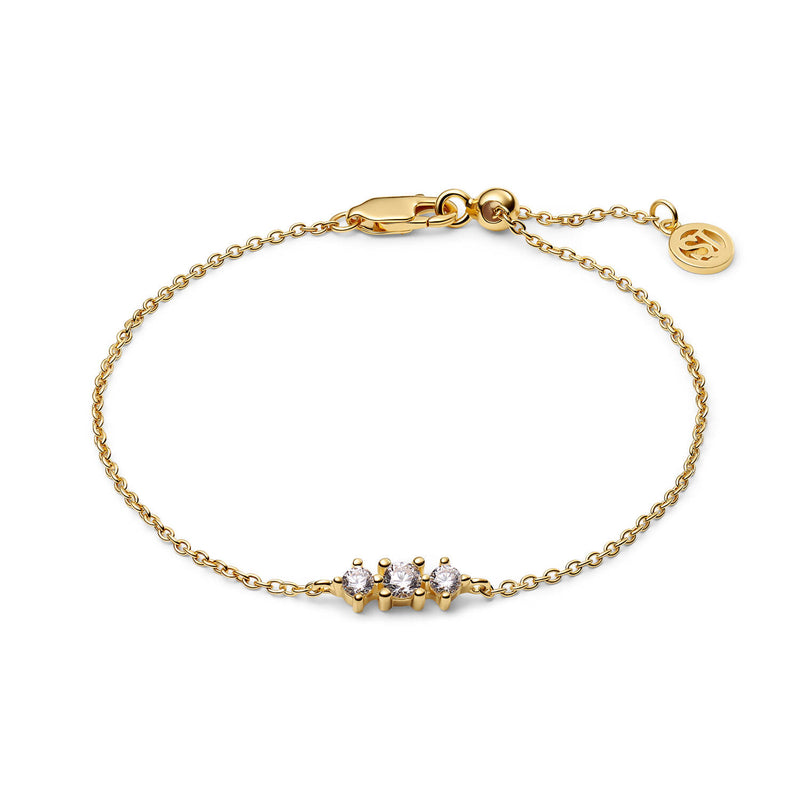 Sif Jakobs Gold Plated Lucente Tre Bracelet SJ-B2703-CZ-YG-zoom-