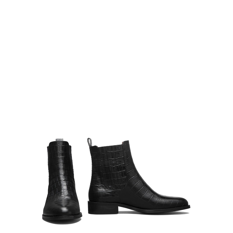 Isabel Bernard Vendôme Chey Croco Zwarte Leren Chelsea Boots Van Kalfsleer IB53012-201-40-zoom-