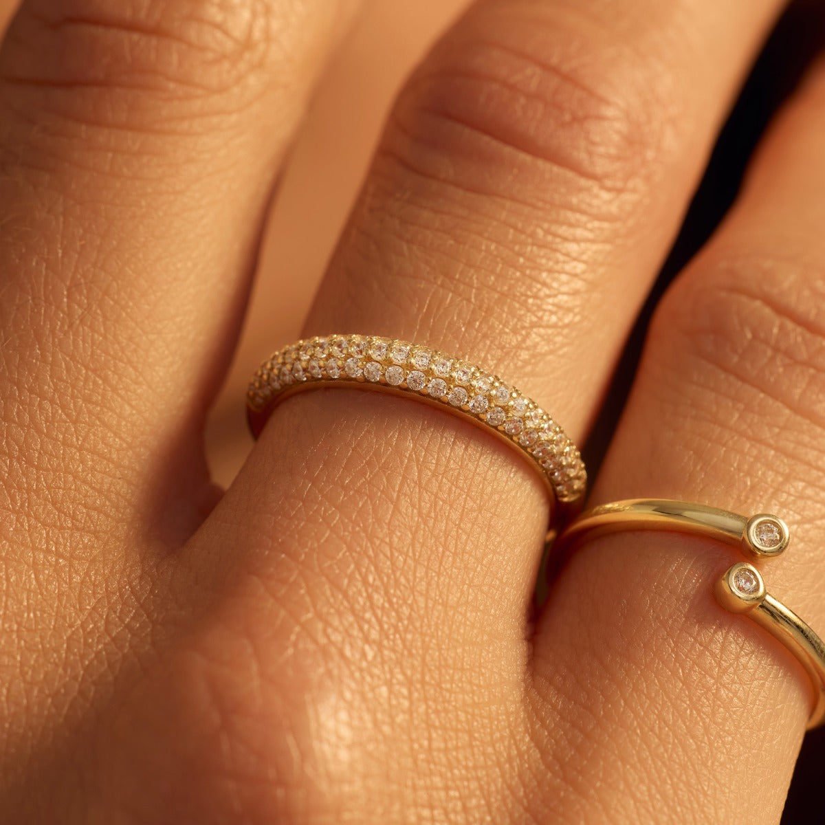 Beloro Jewels Monte Napoleone Stella 9 karat gold ring with zirconia BO330033-50