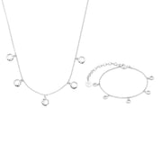 Violet Hamden Violet's Gift 925 Sterling Zilveren Ketting- en Armband Giftset met Manen VH90059