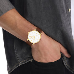 Calvin Klein Linked Wit Heren Horloge 2002-CK25200503