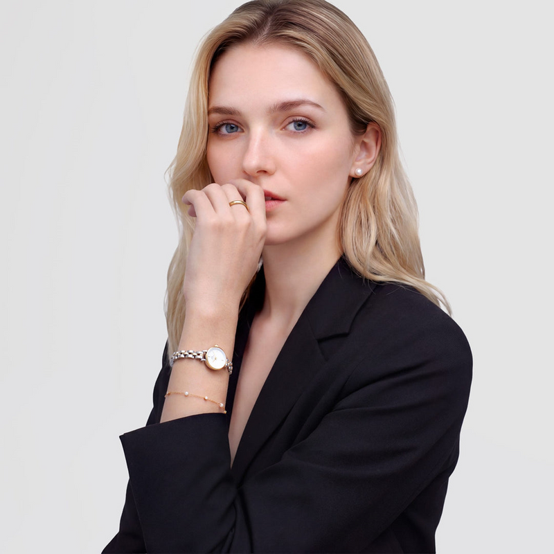 Daniel Wellington Petite Mini Arch 3-Link Bicolor Dameshorloge DW00100923-zoom-