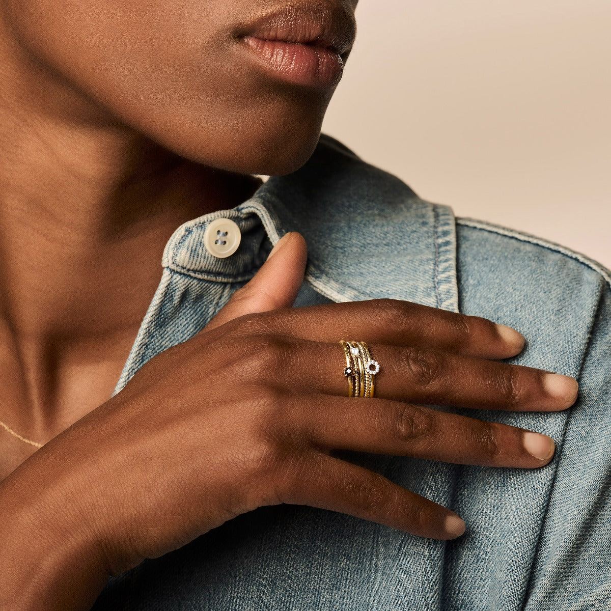 Blush 14 Carat Gold Ring 1204YSQ/52
