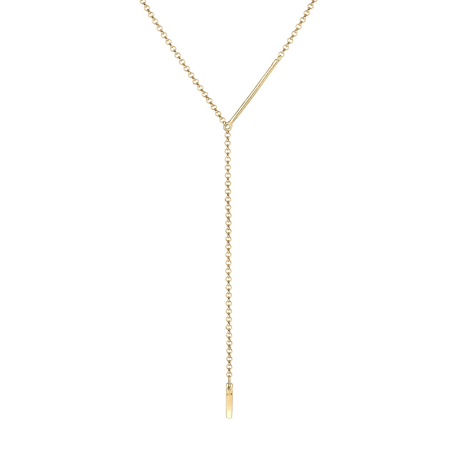 Elli 925 Sterling Silver Y Chain Necklace 2004-BF-0007738-001