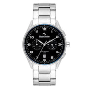 Mats Meier Mont Vélan Chrono Zwart/Zilverkleurig horloge MM10004