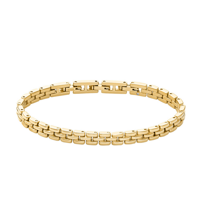 Fossil Arden Gold Coloured Stainless Steel Bracelet JF04901710-zoom-