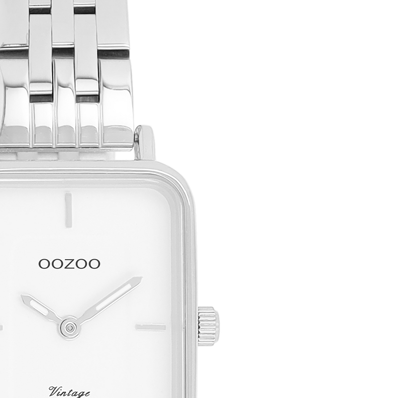 OOZOO Vintage Zilver en Wit Dameshorloge C20416-zoom-