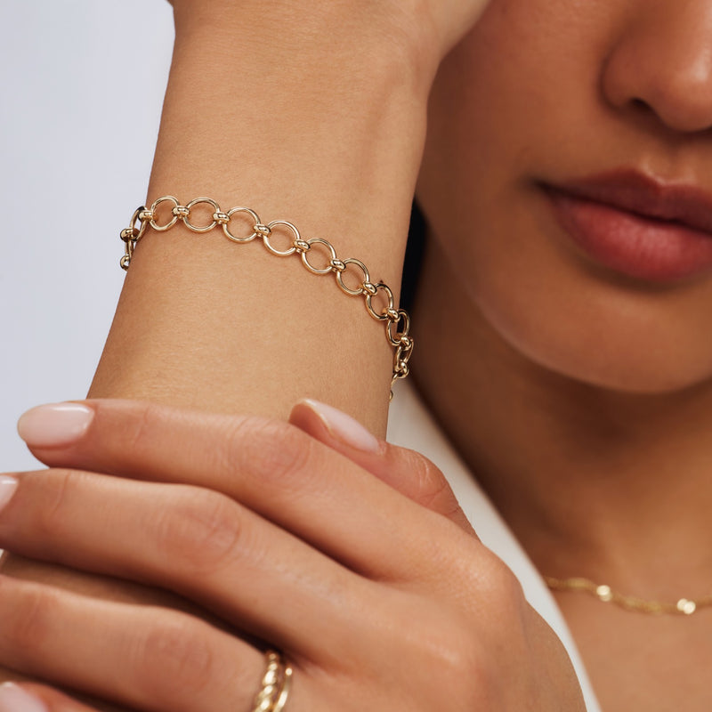 Isabel Bernard Belleville Axelle 14 Karaat Gouden Schakelarmband IB320136-zoom-